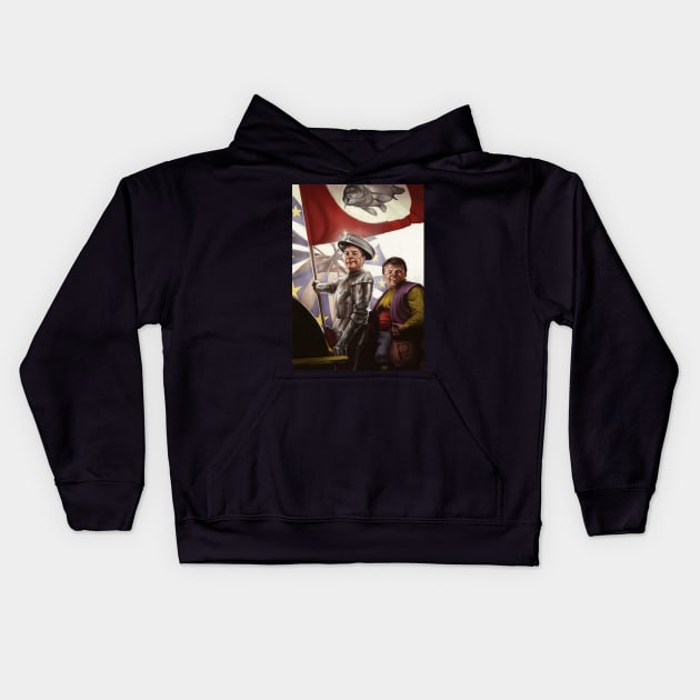 Don KeyHotair - Nigel Farage/Don Quixote mash-up Kids Hoodie by ThinkStrange